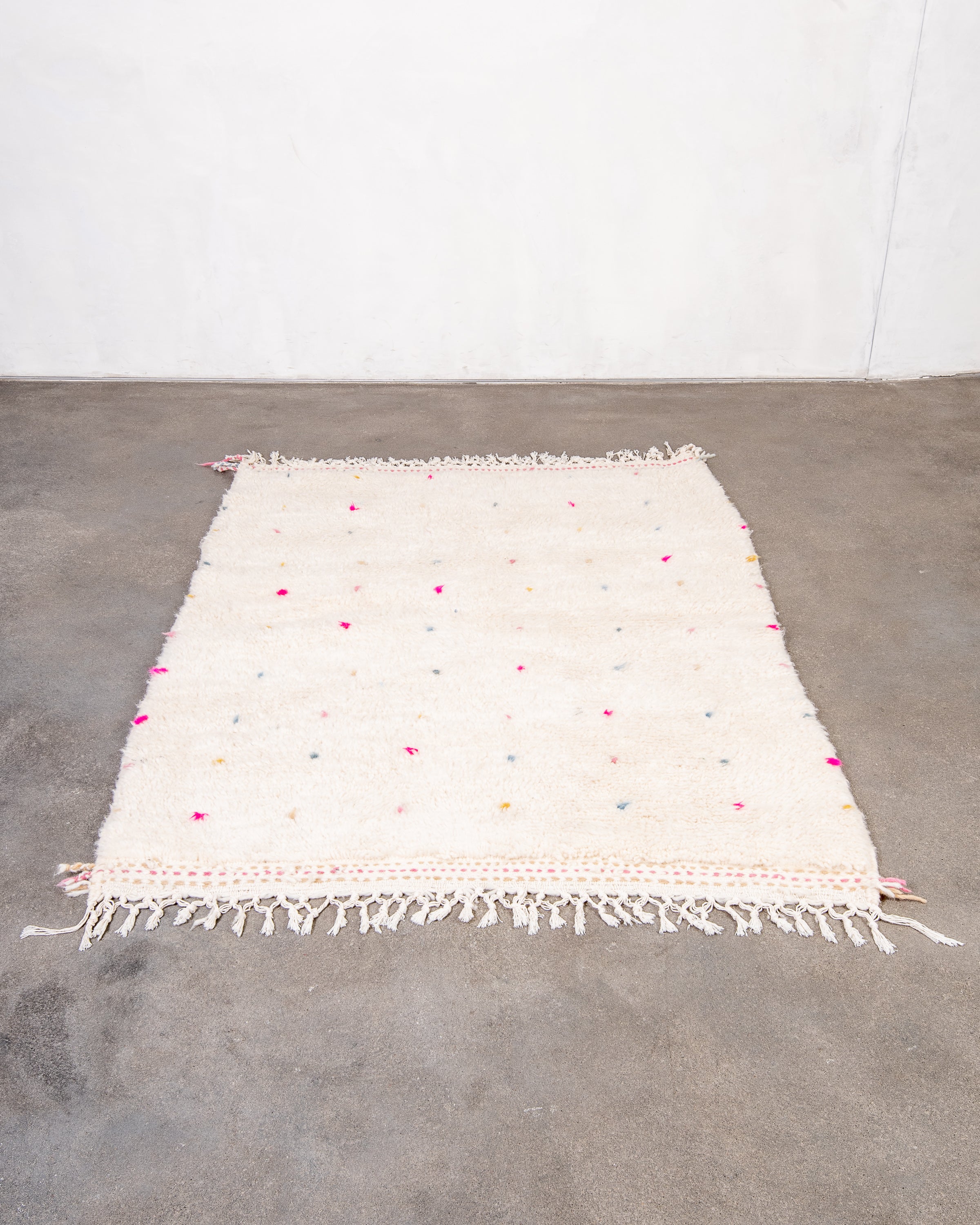 Modern designer handcrafted Berber rug from morocco Beniourain with beautiful colors and patterns